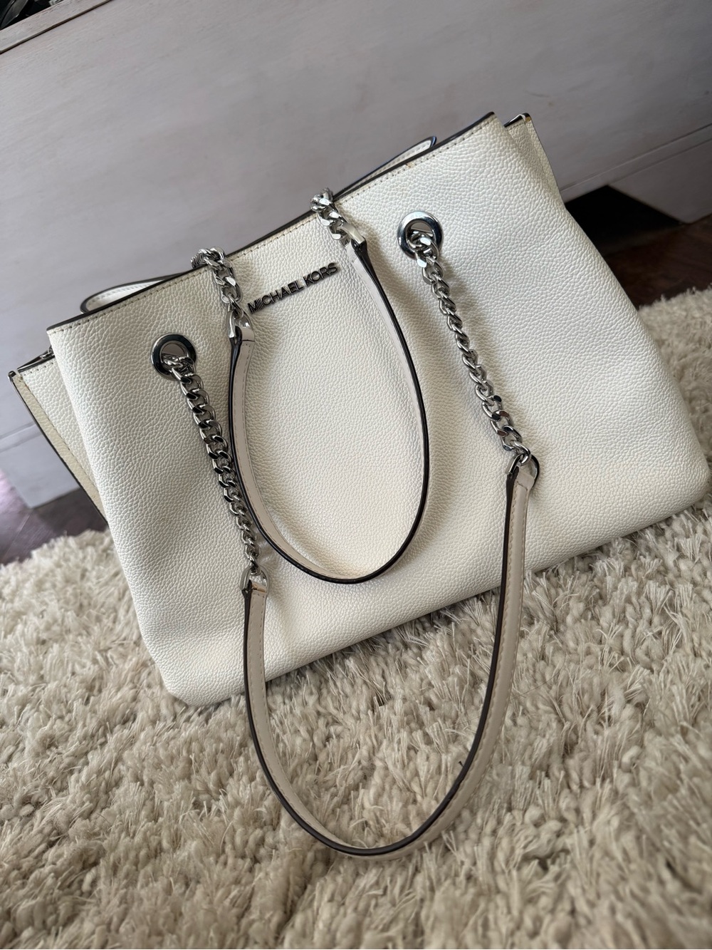 Michael Kors Teagan in White with Silver